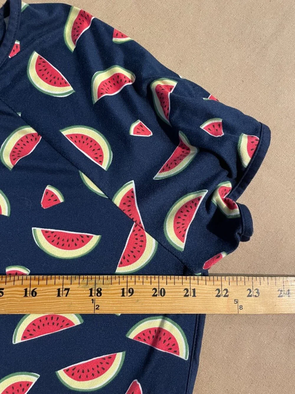 Kate Spade Watermelon Two Piece Pajama Set Size Large Jersey Knit Cozy Travel